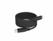WG - Datový kabel Type-C to Type-C / 1m / 3A / 60W / Magnetický samonavíjecí / nylon braided / black