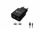 WG - Síťová nabíječka 2x USB-A 2,4A , Smart IC + kabel US...