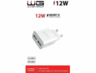 WG - Síťová nabíječka 2x USB-A 2,4A , white