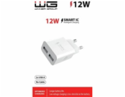 WG - Síťová nabíječka 2x USB-A 2,4A , white