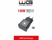 WG - Síťová nabíječka Fast 1x USB-A, Quick Charge 3.0, 5V-9V-12V, black
