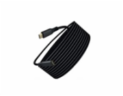 WG - Prodlužovací kabel USB-C (male) na USB-C (female), 2 metry, nylonový oplet, černá