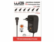 WG - Univerzální nabíječka s 13 adaptéry, černá