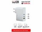WG - Síťová nabíječka GaN 3x USB 120W, 1x USB-A + 2x USB-...