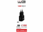 WG - Síťová nabíječka 1x USB-A, Quick Charge 3.0, 5V-9V-1...
