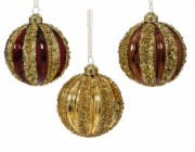 Vánoční hračka Korálky, 8 cm, skleněné