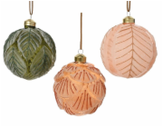 Vánoční hračka na stromeček, 8 cm, sklo