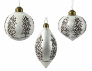 Vánoční hračka na stromeček, 8 cm, sklo