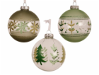 Vánoční hračka na stromeček, 8 cm, sklo