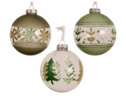 Vánoční hračka na stromeček, 8 cm, sklo
