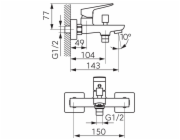 Koupelnová baterie Lippi Ecologica, černá