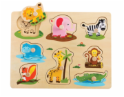 Dřevěná police L20065