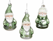 Vánoční hračka Santa Claus, 11 cm, sklo