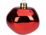 Vánoční hračka na stromeček, červená, 10 cm, sklo