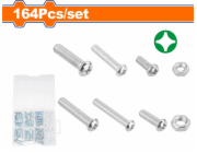 Wadfow Šroub závitový sada 164 ks