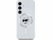 Karl Lagerfeld Pouzdro pro SAMSUNG S25 Plus KLHMS25MHLSCHH (Magnetická kovová hlava Choupette IML) bílé