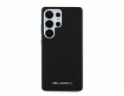 Karl Lagerfeld Saffiano Full Wrapped Podlouhlé kovové logo MagSafe Case pro Samsung Galaxy S25 Ultra Black