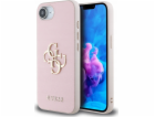 Guess Kryt PU Grained 4G Metal Logo pro iPhone 16e - růžový