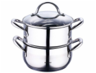 Hrnec napařovací nerez s poklicí 18 cm Gourmet BG-6521