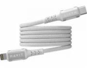 Havit CB6298 - USB kabel typu C-Lightning magnetický, 1 m (bílý)