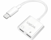 LogiLink USB-C na 2x USB-C adaptér, PD 60W / audio
