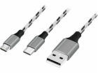 LogiLink Kabel USB 2.0 A/M na micro USB + USB-C, 1,2 m