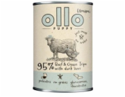 OLLO Puppy Umami Hovězí a Zelené Dršťky s Kachními Játry - mokré krmivo pro psy - 850g