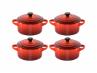 Le Creuset Stoneware Set of 4 petite Casseroles 10x5cm vo...