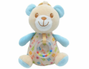 TULILO Hudební skříňka Medová béžová a modrá 20 cm