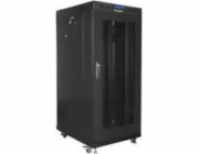 Lanberg 19palcová stojatá racková skříň 32U 600x1000 s perforovanými dveřmi, LCD, černá (ploché balení)