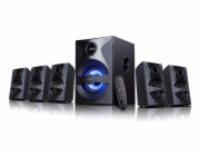 FENDA F&D repro F3800X/ 5.1/ 80W/ černé/ FM rádio/ USB/SD přehrávání/ dálkové ovládání