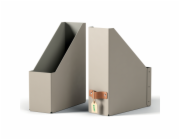 LEITZ stojan na časopisy, karton, 2ks béžový