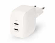 NEDIS síťová nabíječka/ 35 W/ PD 3.0/ rychlé nabíjení/ 1.75 / 2.33 / 2.92 / 3.0 A/ 2x USB-C/ bílá