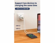 WG - Síťová nabíječka GaN 100W, 3x USB, 1x USB-A + 2x USB-C, white