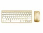 WG - Bluetooth klávesnice s myší, zlatá