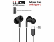 WG - Sluchátka s konektorem Type-C, Eclipse Duo, drátové, black