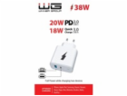WG - Síťová nabíječka 2x USB 38W, 1x USB-C PD 20W + 1x US...