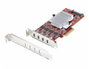 Startech 4-Port USB Type-C PCIe Card, USB-C 10Gb, 4x Controllers, TAA - USB adaptér - PCIe 3.0 x4 nízký profil - USB-C 3.2 Gen 2 x 4 - kompatibilní s TAA