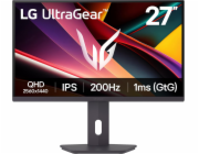 LG monitor 27G610A-B  IPS 27"/ 2560x1440 / 200Hz/ 400cdm / 1ms/ 1000:1/DP/HDMI/AMD FreeSync/výškově nastavitelný