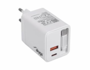 Akyga USB Nabíječka AK-CH-30 USB-A + 2x USB-C PD 5-20V / max. 3.25A 65W Quick Charge 3.0 GaN