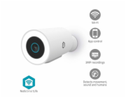 NEDIS IP kamera/ venkovní/ IP65/ Wi-Fi/ Reflektor/ 3Mpix/ 1296p/ Onvif/ detekce pohybu/ noční vidění 10m/ bílá