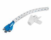 Neomounts - Objímka pro správu kabelu - for 1-5 cables, universal - bílá - 2 m