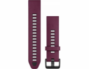 Řemínky QuickFit® 20 Watch Bands, Merlot/Graphite Silicone