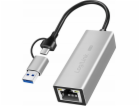 LogiLink Adaptér USB-A/-C na 2,5G Ethernet, šedý