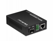 Qoltec Obousměrný převodník médií SWITCH Ethernet 1x RJ45 1x SFP | 1000 Mb/s | 5V