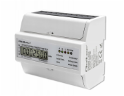 Qoltec Třífázový obousměrný elektronický elektroměr | Elektroměr na DIN lištu | 400V | 100A | LCD | 4P