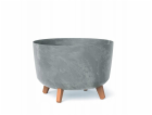 PROSPERPLAST Květináč Gracia, plast, O 38 cm, šedý