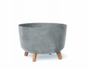 PROSPERPLAST Květináč Gracia, plast, O 38 cm, šedý