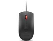 Lenovo - Maus - optisch - 3 Tasten - kabelgebunden - USB - Schwarz, Rot