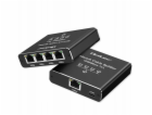 Qoltec Ethernetový rozbočovač mini SWITCH 1x4 RJ45 | 1000...